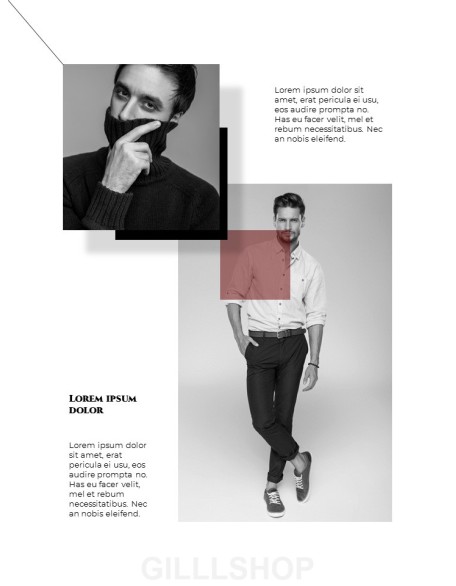 Homme Theme Desgin Template PowerPoint Templates