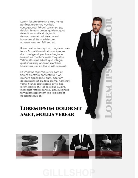 Homme Theme Desgin Template PowerPoint Templates