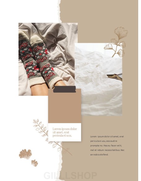 Cozy Winter Mood Vertical Layout PPT Design