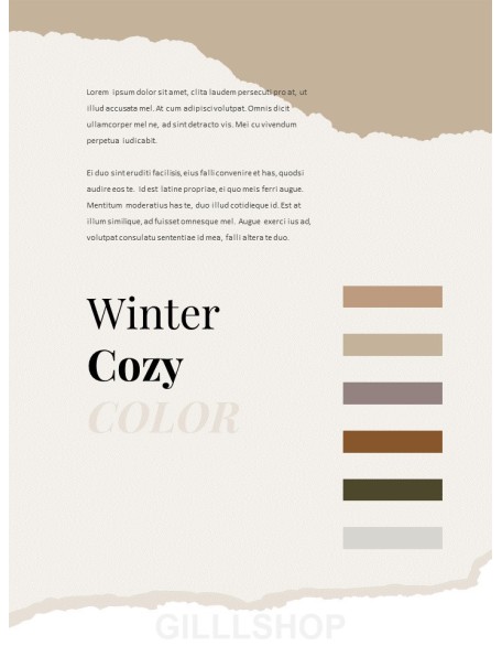 Cozy Winter Mood Vertical Layout PPT Design