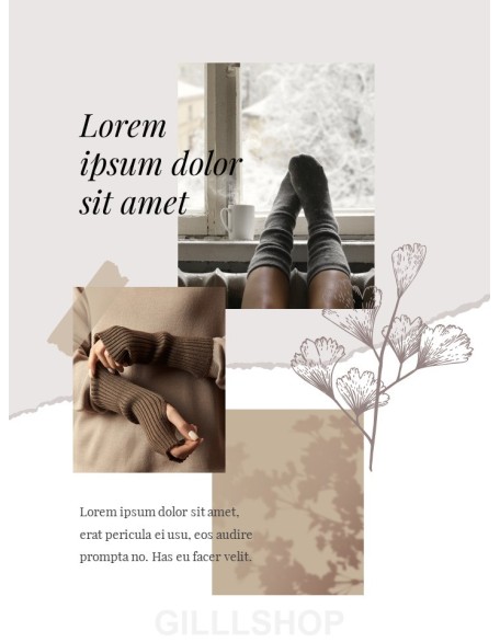 Cozy Winter Mood Vertical Layout PPT Design