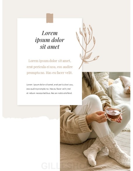 Cozy Winter Mood Vertical Layout PPT Design