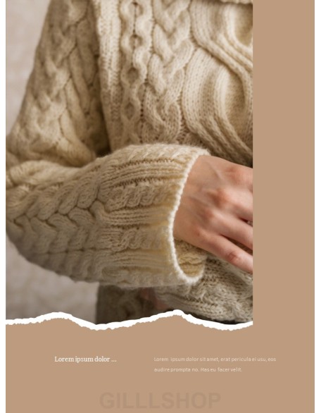 Cozy Winter Mood Vertical Layout PPT Design