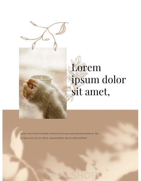 Cozy Winter Mood Vertical Layout PPT Design