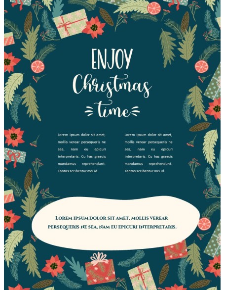 Christmas Illustration Vertical Design PPT Model