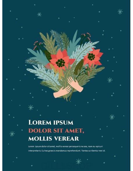 Christmas Illustration Vertical Design PPT Model