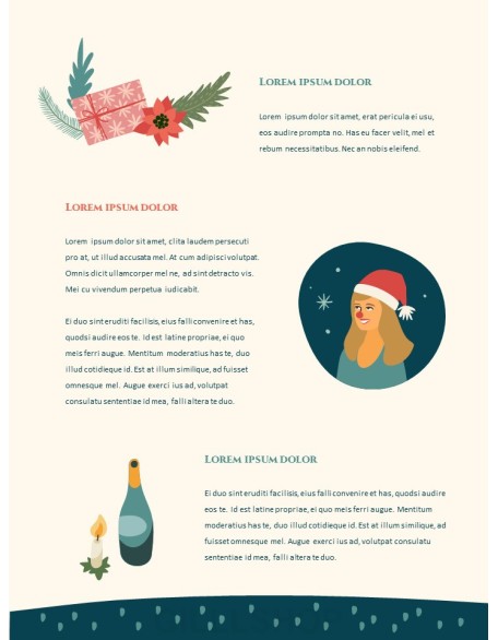 Christmas Illustration Vertical Design PPT Model