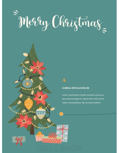 Christmas Illustration Vertical Design PPT Model