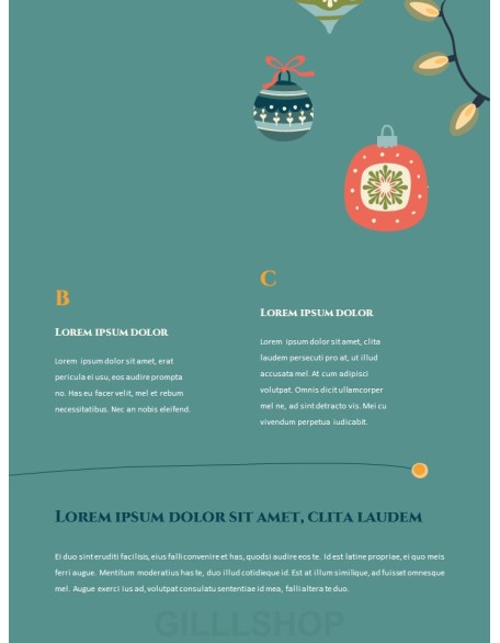 Christmas Illustration Vertical Design PPT Model