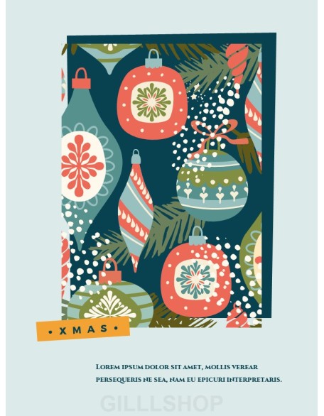 Christmas Illustration Vertical Design PPT Model