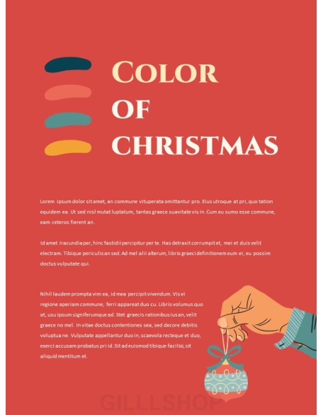 Christmas Illustration Vertical Design PPT Model