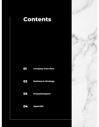 Marble Background Design Annual Report Templates for PowerPoint