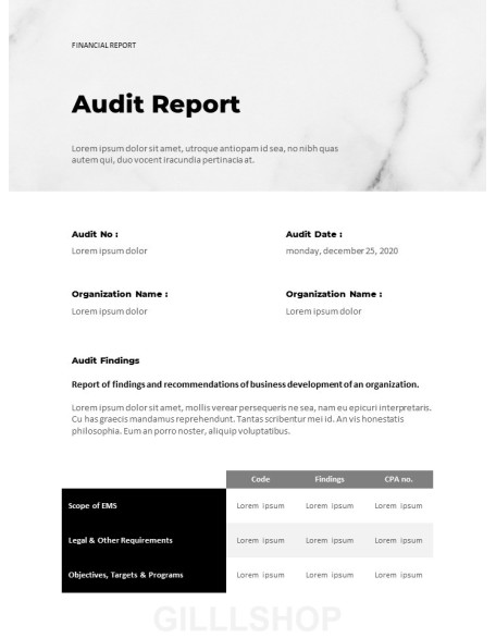 Marble Background Design Annual Report Templates for PowerPoint