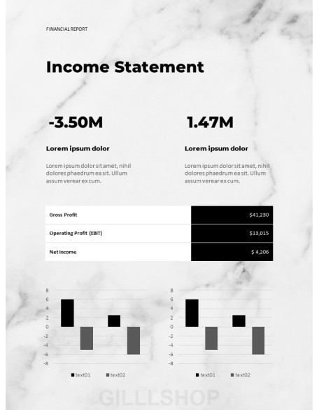 Marble Background Design Annual Report Templates for PowerPoint