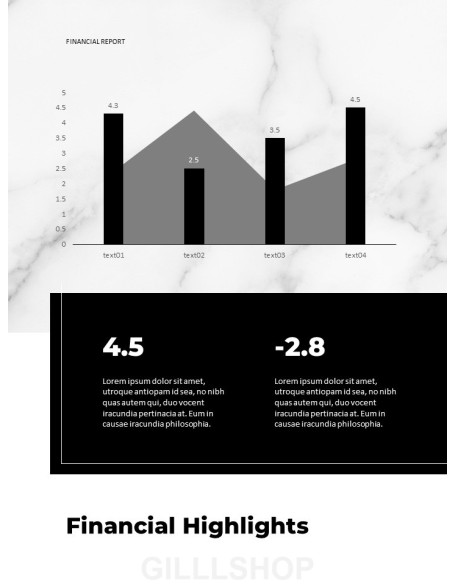 Marble Background Design Annual Report Templates for PowerPoint