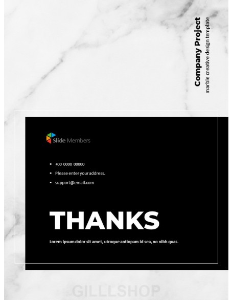 Marble Background Design Annual Report Templates for PowerPoint