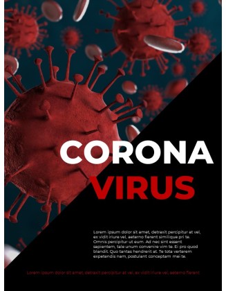 Virus Pandemic Poster Layout Template Simple Templates Design