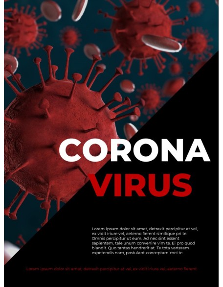 Virus Pandemic Poster Layout Template Simple Templates Design