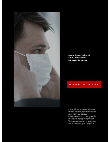 Virus Pandemic Poster Layout Template Simple Templates Design