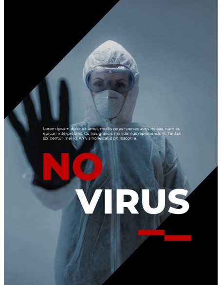 Virus Pandemic Poster Layout Template Simple Templates Design