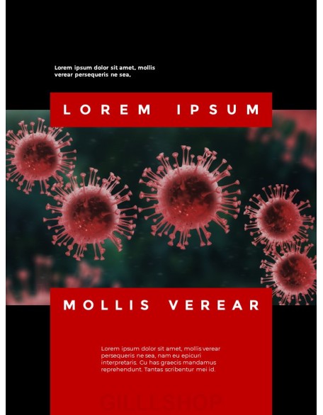 Virus Pandemic Poster Layout Template Simple Templates Design