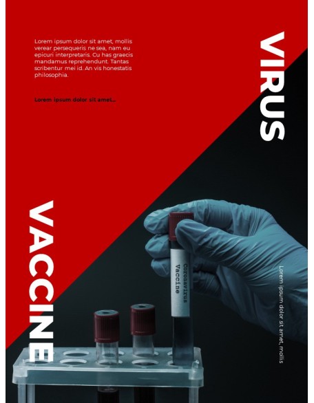 Virus Pandemic Poster Layout Template Simple Templates Design