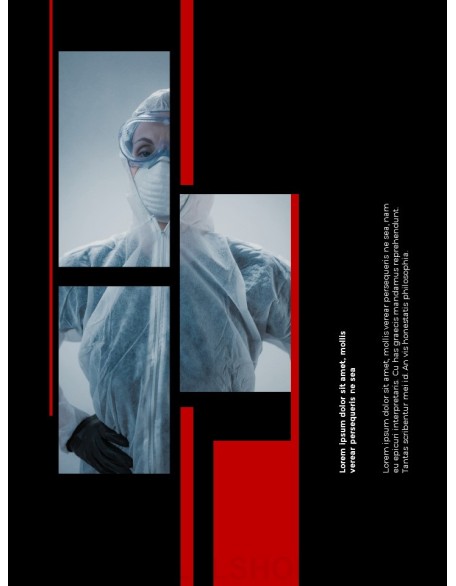 Virus Pandemic Poster Layout Template Simple Templates Design