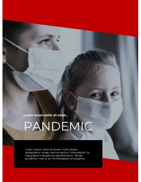 Virus Pandemic Poster Layout Template Simple Templates Design