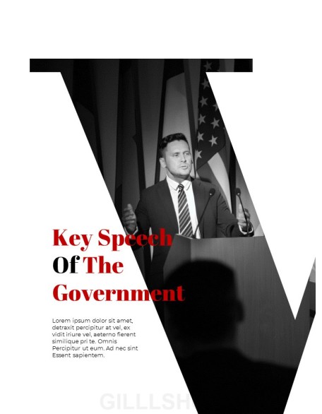 Politics Headline Magazine Style Layout PPT Backgrounds