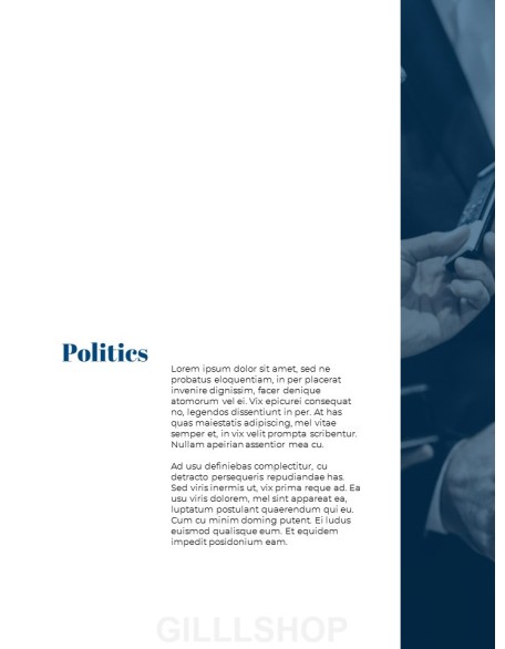 Politics Headline Magazine Style Layout PPT Backgrounds