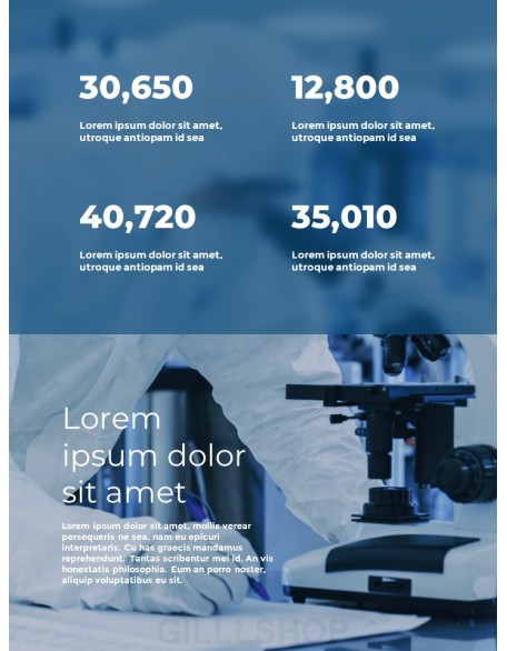 Medical Scientific Research Annual Report presentation slide design