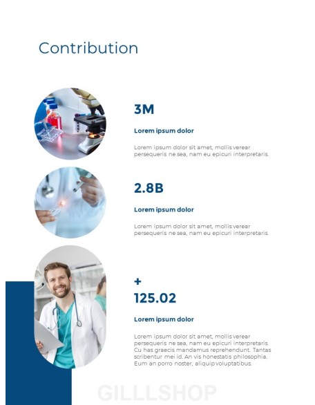 Medical Scientific Research Annual Report presentation slide design