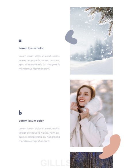 Winter Season Theme Abstract Design Template PowerPoint Format