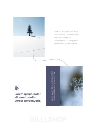 Winter Season Theme Abstract Design Template PowerPoint Format