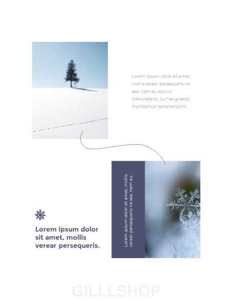 Winter Season Theme Abstract Design Template PowerPoint Format