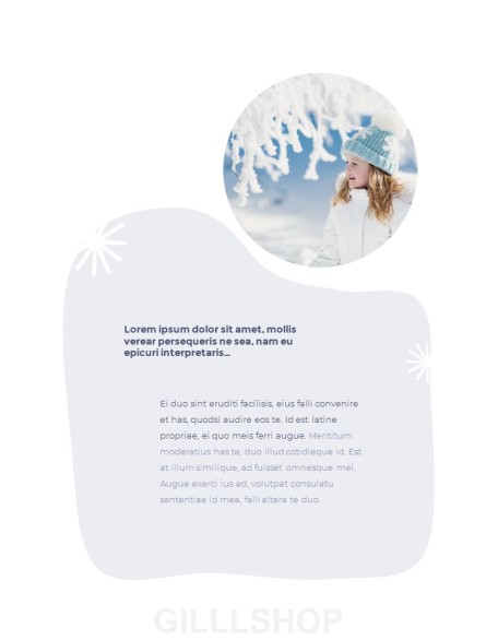 Winter Season Theme Abstract Design Template PowerPoint Format