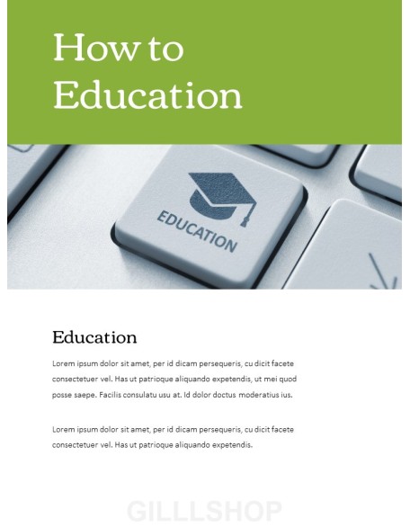 Online education PowerPoint Table of Contents