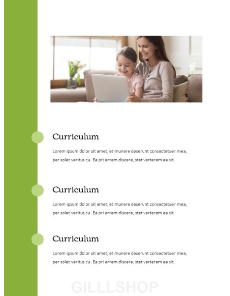 Online education PowerPoint Table of Contents