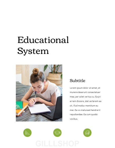 Online education PowerPoint Table of Contents