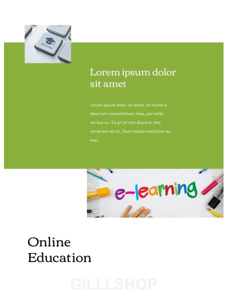 Online education PowerPoint Table of Contents