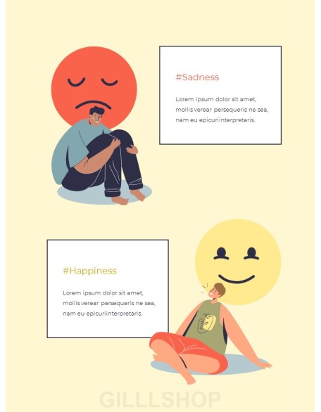 Emotion Illustration Template Design Presentation Format