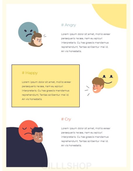 Emotion Illustration Template Design Presentation Format