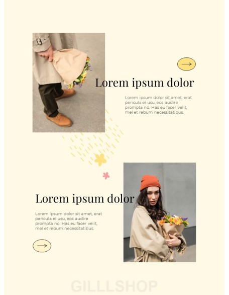 Spring Fashion Item Look Book Design Template Theme Presentation Templates