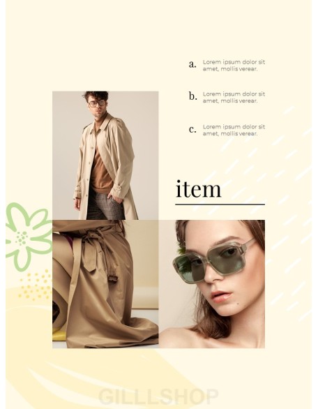 Spring Fashion Item Look Book Design Template Theme Presentation Templates