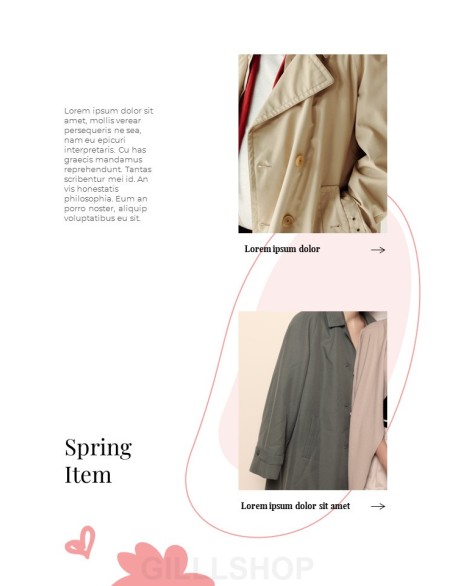 Spring Fashion Item Look Book Design Template Theme Presentation Templates