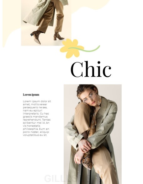 Spring Fashion Item Look Book Design Template Theme Presentation Templates