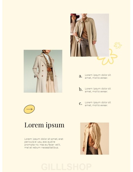 Spring Fashion Item Look Book Design Template Theme Presentation Templates