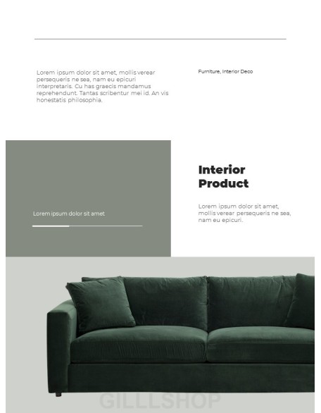 Furniture, Interior Deco Product Catalog Design PPT PowerPoint