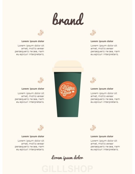 Café Brand Visual Identity Coffee Theme template powerpoint