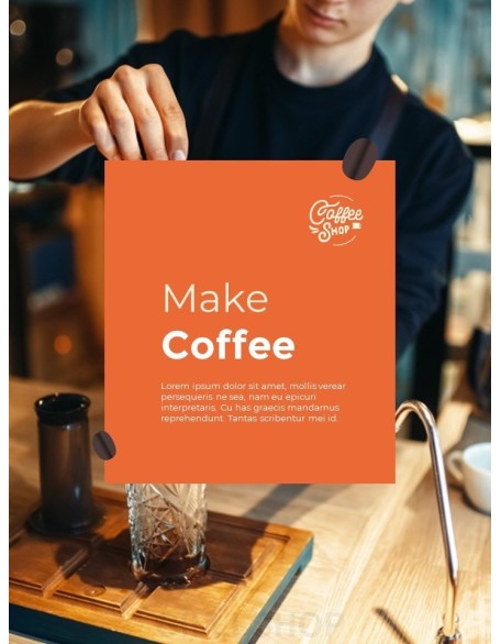 Café Brand Visual Identity Coffee Theme template powerpoint